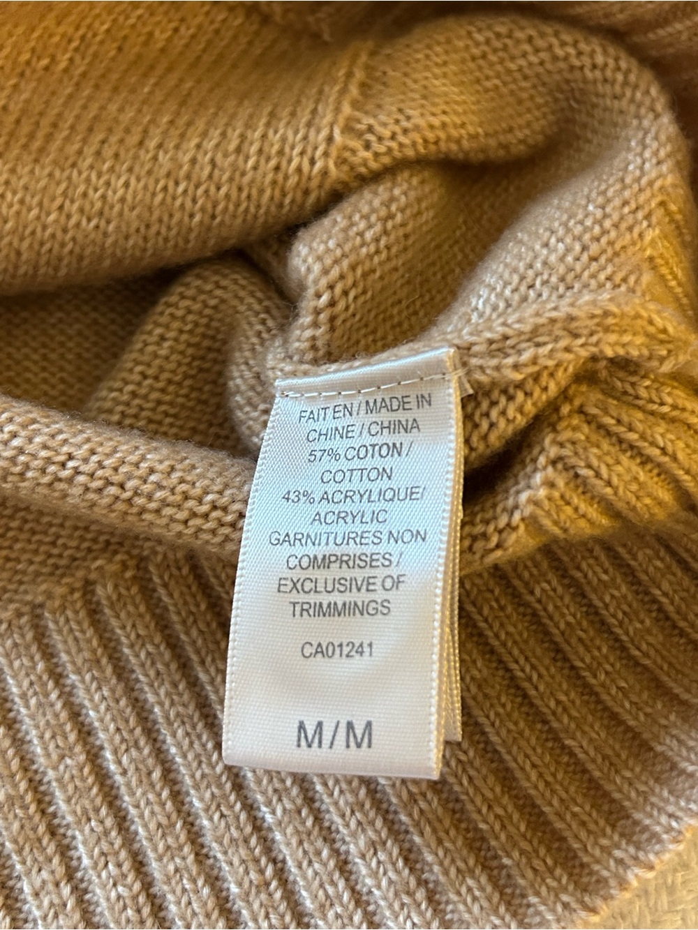 twik Tan V-Neck Button Front Knit Sweater Vest - cotton blend, size medium - Picture 12 of 13